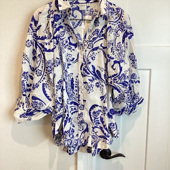 Anthropologie Voluminous Buttondown Shirt Maeve - Picture 4 of 14